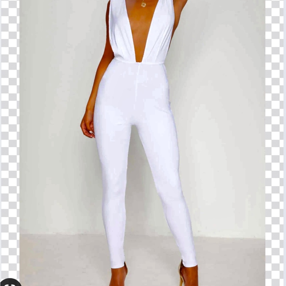White jumpsuit pretty little thing